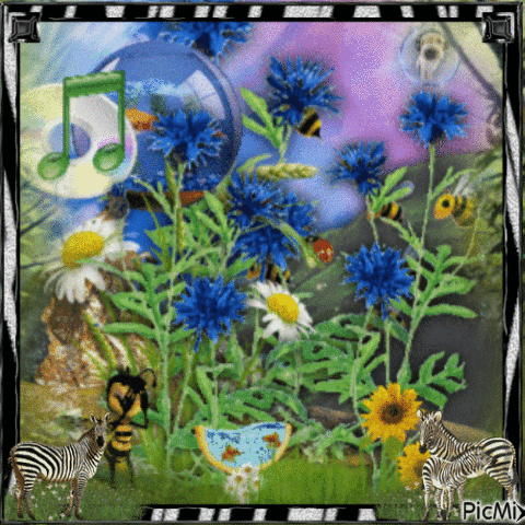 a garden scene wih some pretty flowers